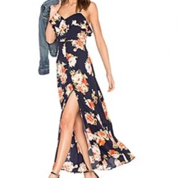 Band of Gypsies Dresses & Skirts - Floral Black Maxi Dress